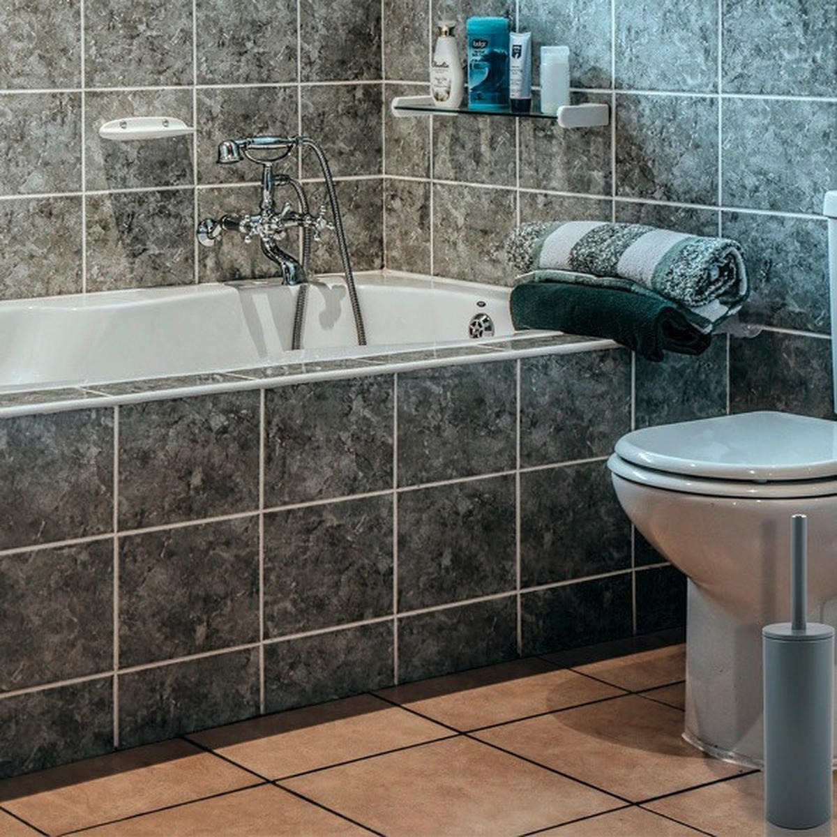 WC-BÜRSTENGARNITUR in Metall    - Grau, Basics, Metall (9,5/40cm)
