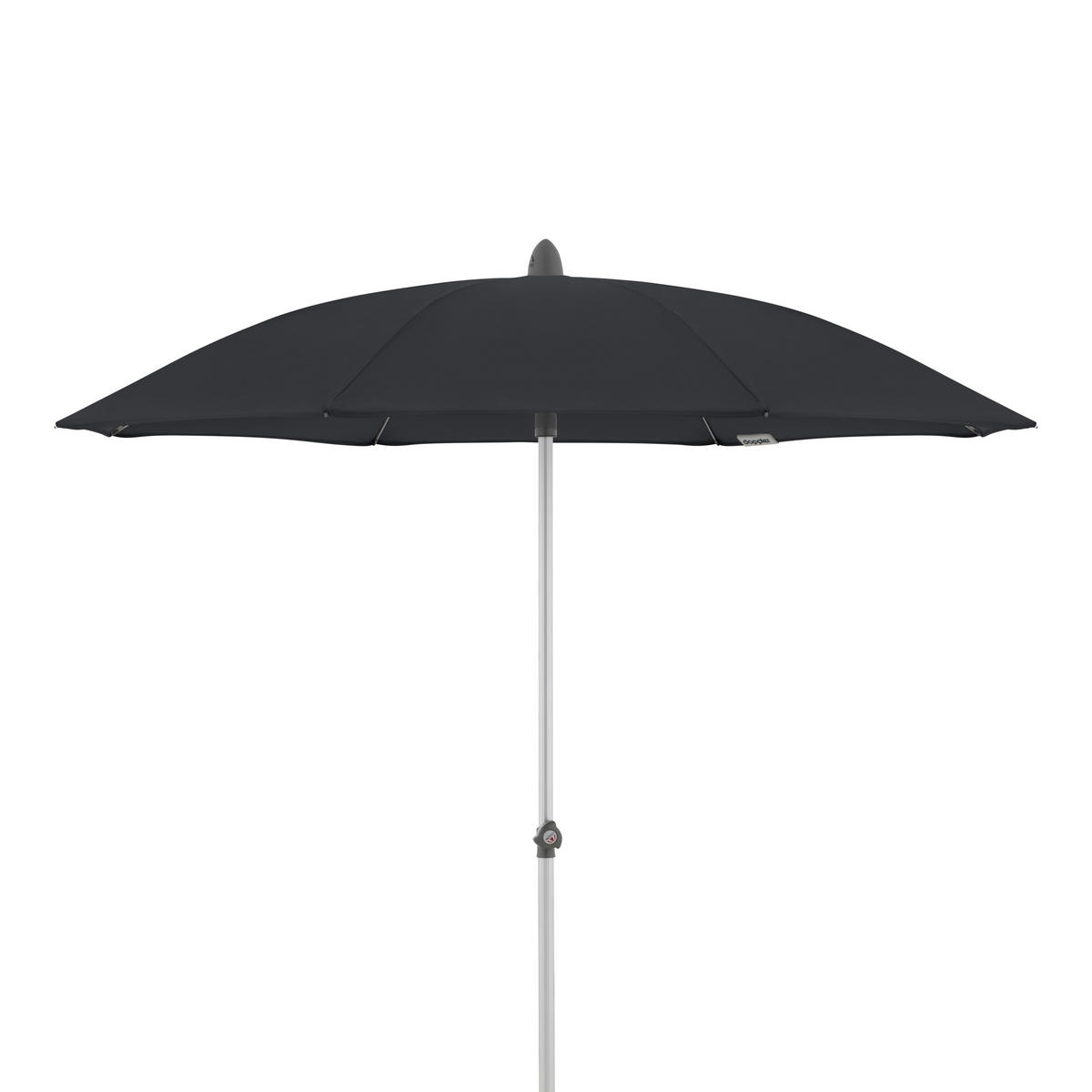 SONNENSCHIRM 200 cm Anthrazit  - Anthrazit/Silberfarben, KONVENTIONELL, Textil/Metall (200/200cm) - Doppler