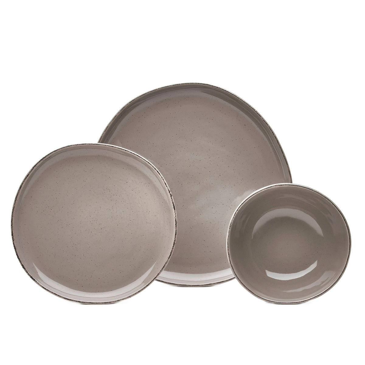 KOMBISERVICE Hellbraun Urban 16-teilig 4 Personen  - Hellbraun, Basics, Keramik - Van Well