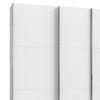 SCHWEBETÜRENSCHRANK 4-türig Weiß  - Chromfarben/Weiß, Basics, Holzwerkstoff/Metall (350/216/65cm) - MID.YOU