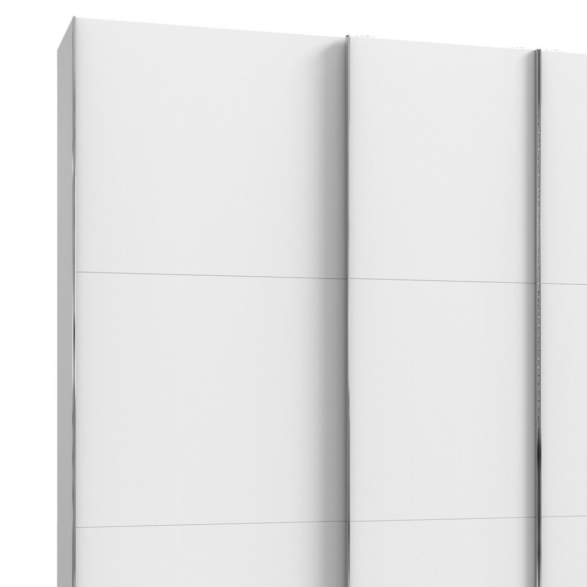 SCHWEBETÜRENSCHRANK  in Weiß  - Chromfarben/Weiß, Basics, Holzwerkstoff/Metall (350/216/65cm) - MID.YOU