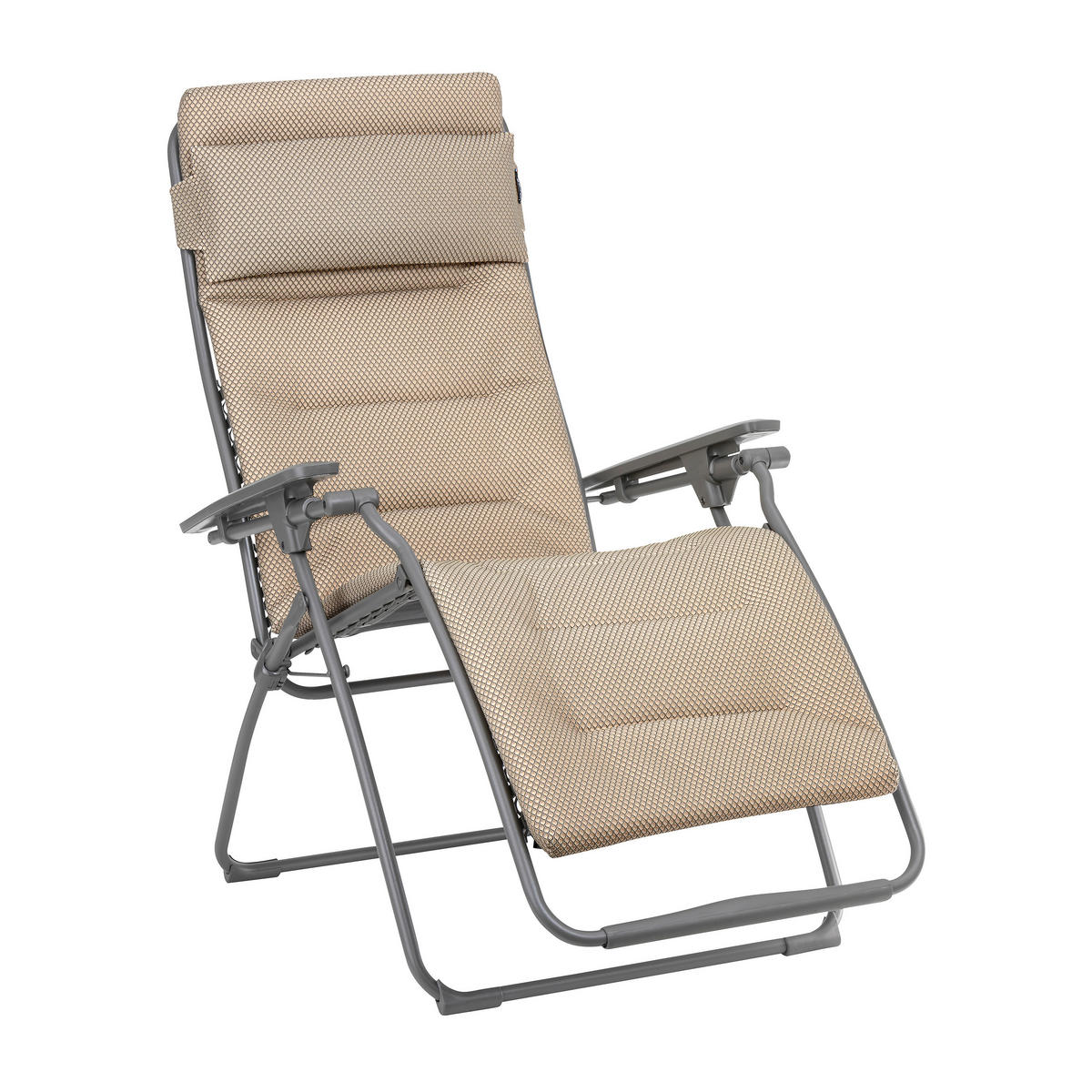 GARTEN-RELAXSESSEL Stahl  - Titanfarben/Mokka, Basics, Kunststoff/Textil (71/115/88cm) - Lafuma Mobilier