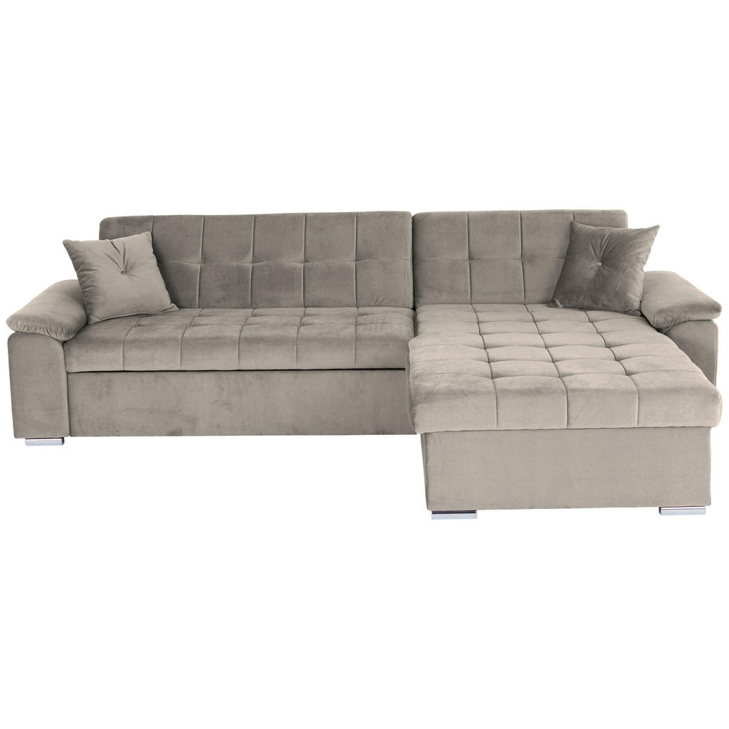 Ecksofa Mit Schlaffunktion Keaton + Bettkasten, Beige