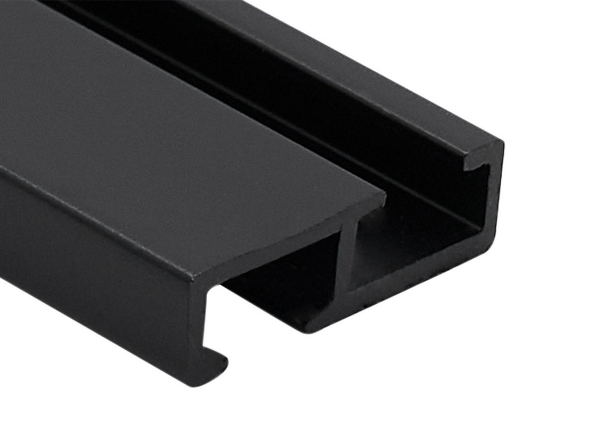 VORHANGSCHIENE - Schwarz, Basics, Metall (250cm) - Homeware