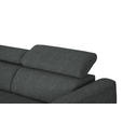 ECKSOFA in Webstoff Anthrazit  205/280 cm  - Anthrazit/Schwarz, Design, Textil/Metall (205/280cm) - Xora