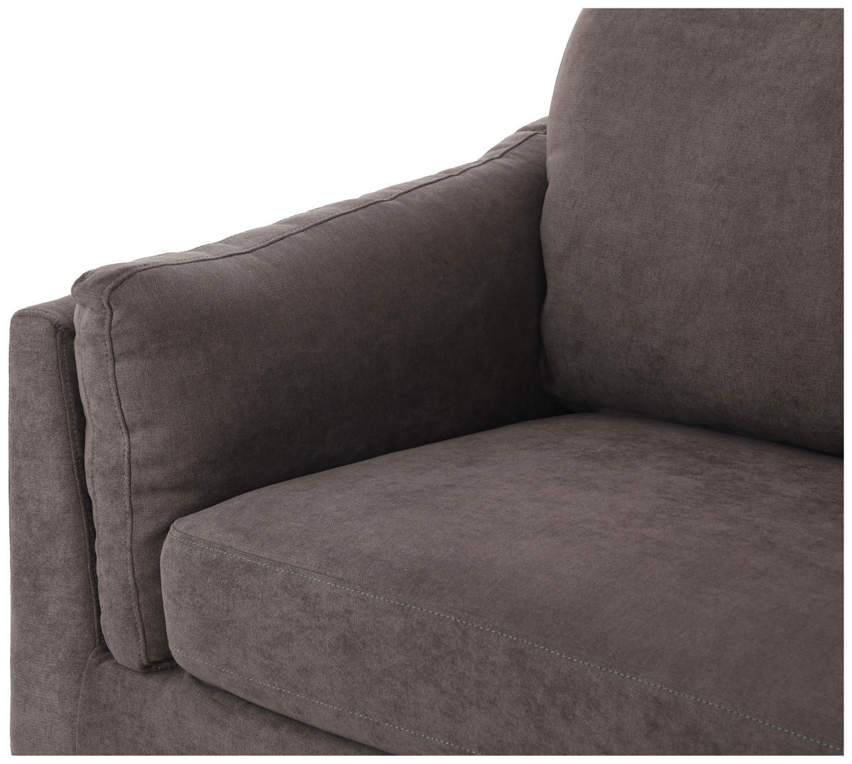 ECKSOFA Grau Webstoff  - Braun/Grau, Basics, Holz/Textil (278/210cm) - MID.YOU