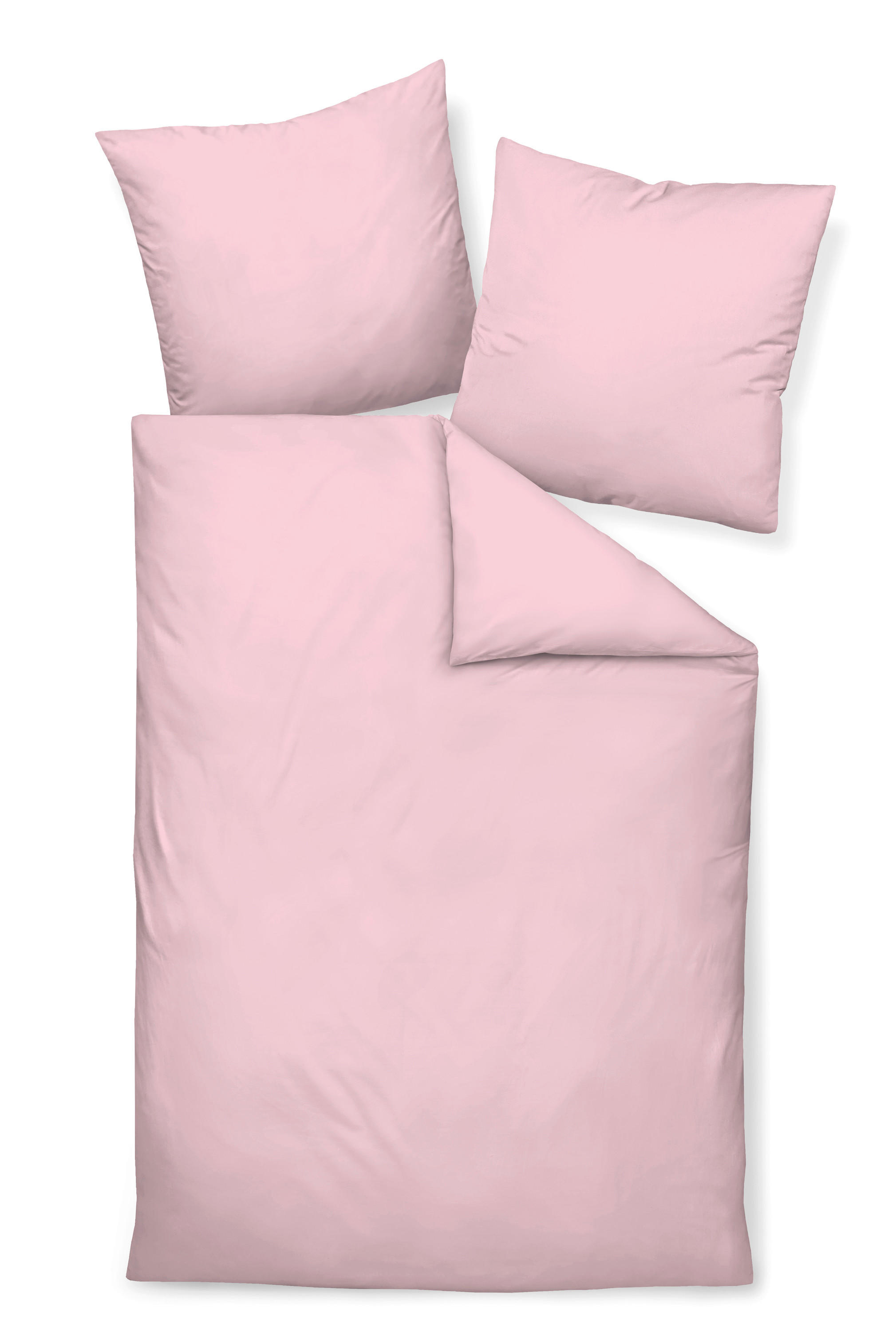 BETTWÄSCHE Giacomo Makosatin 135/200 cm  - Hellrosa, Basics, Textil (135/200cm) - Janine