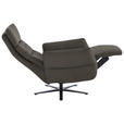 RELAXSESSEL in Leder Dunkelgrau  - Dunkelgrau/Schwarz, Design, Leder/Metall (82/119/85cm) - Dieter Knoll