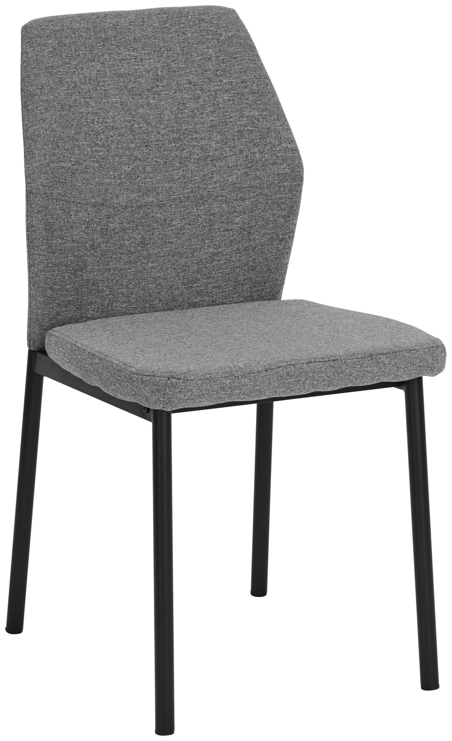 STUHL  in Stahl Webstoff Metall, Textil  - Schwarz/Grau, MODERN, Textil/Metall (46/86/53cm) - MID.YOU