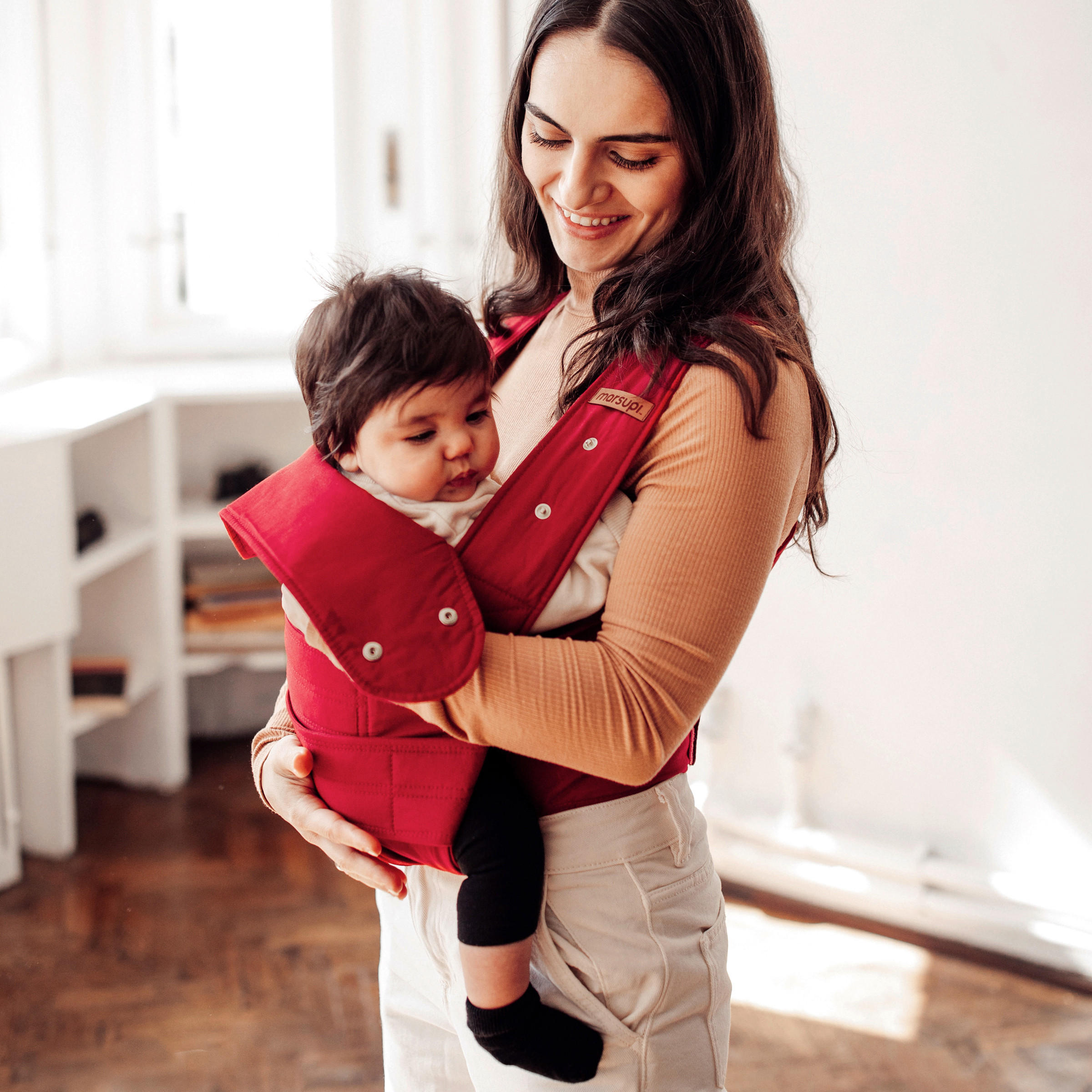 BABYTRAGE Marsupi Classic 2.0  - Rot, Basics, Textil (SMnull) - Wickelkinder Manduca
