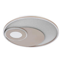 LED-DECKENLEUCHTE 50/5 cm  - Champagner/Silberfarben, Design, Kunststoff/Metall (50/5cm) - Novel