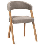 STUHL in Holz, Textil Hellbraun, Wildeiche  - Hellbraun/Wildeiche, MODERN, Holz/Textil (56/81/66cm) - Venda