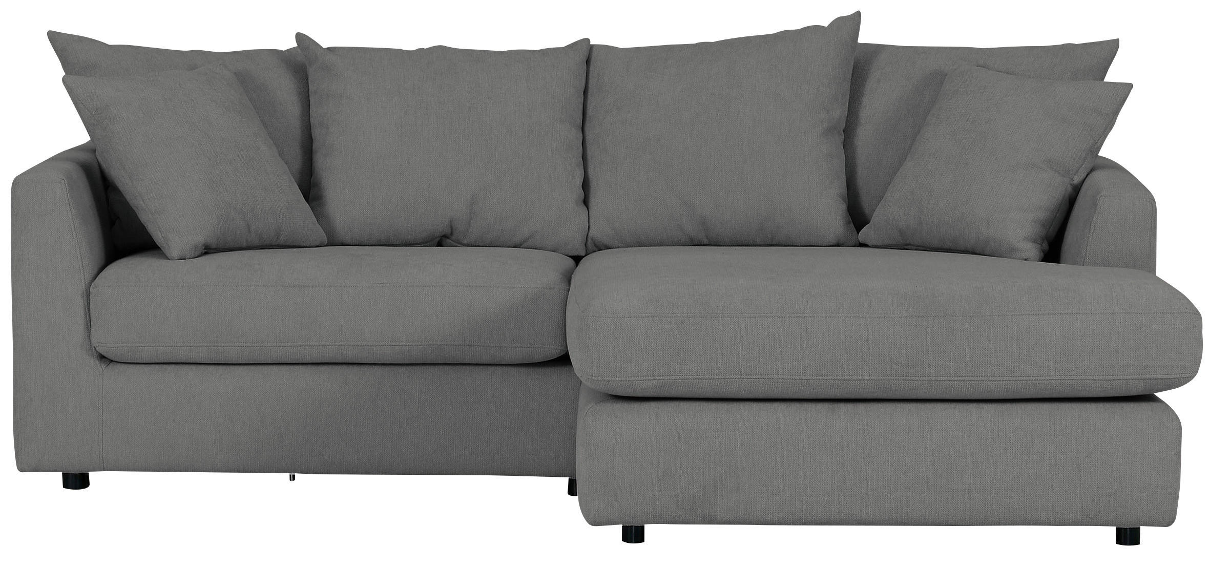 ECKSOFA in Flachgewebe Braun  - Schwarz/Braun, Design, Kunststoff/Textil (235/175cm) - home24