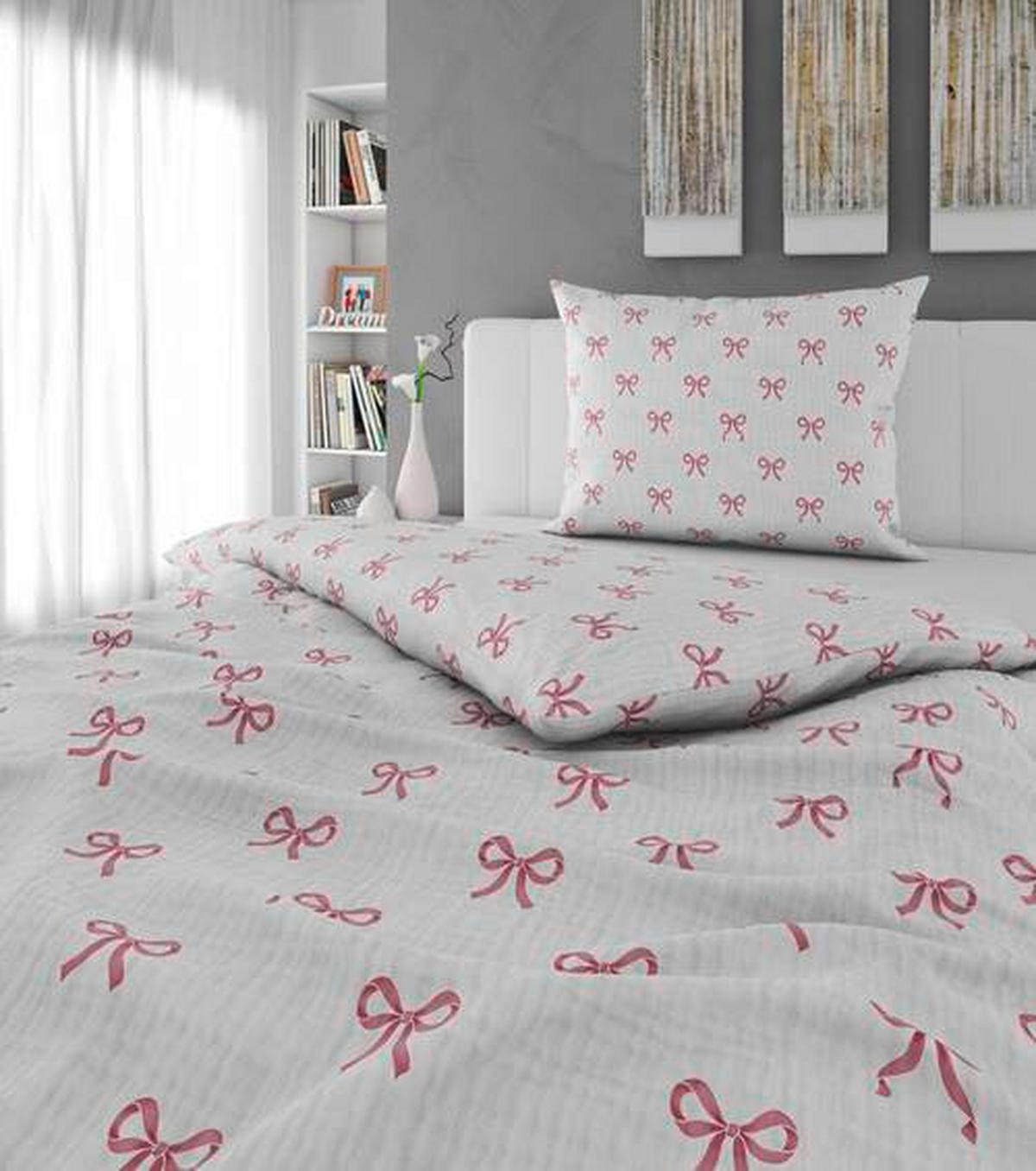 BETTWÄSCHESET 2-teilig Musselin 160/210 cm  - Rosa, Lifestyle, Textil (160/210cm) - Esposa
