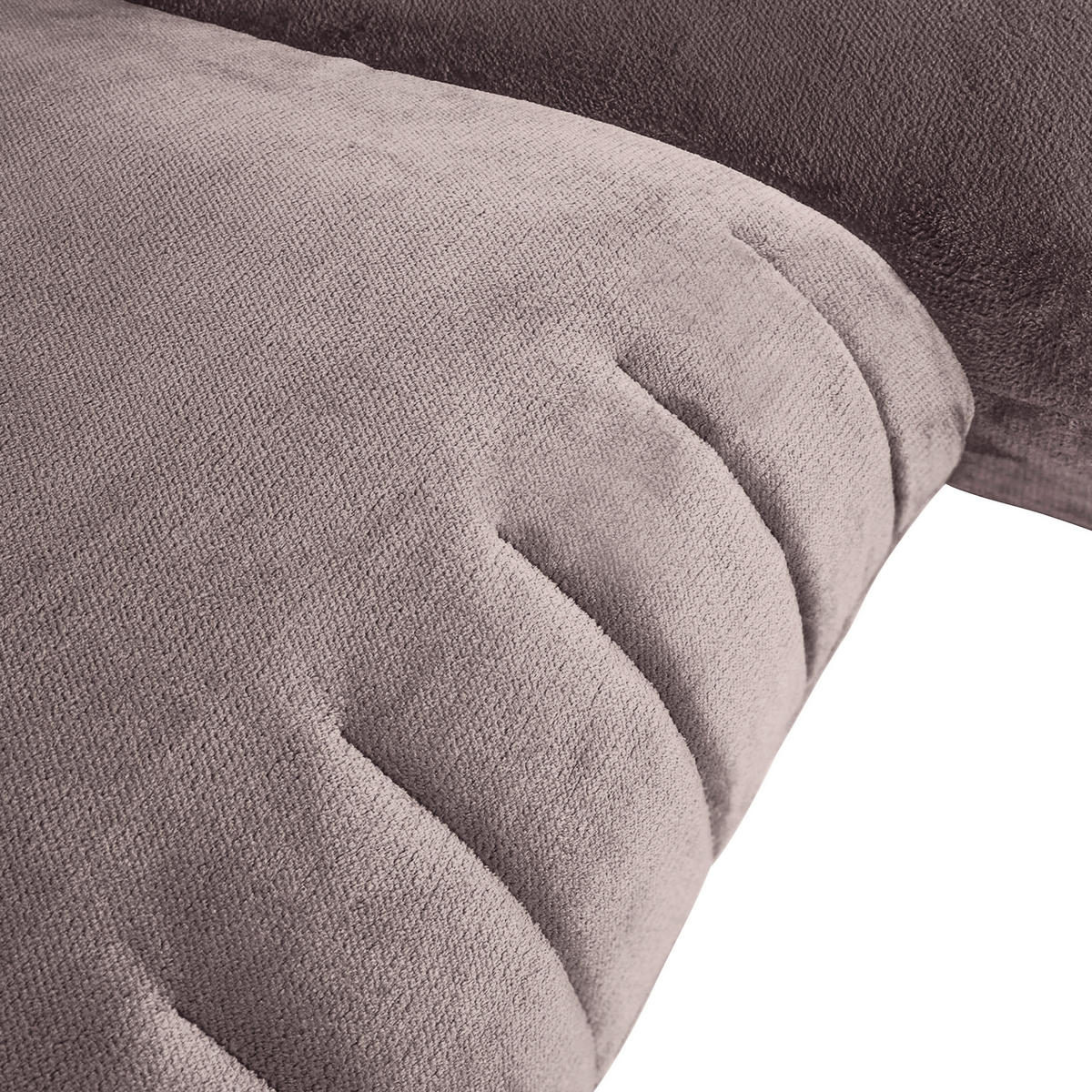 HÖRNSOFFA i plysch lerfärgad  - lerfärgad/svart, Klassisk, textil/plast (270/170cm) - MID.YOU