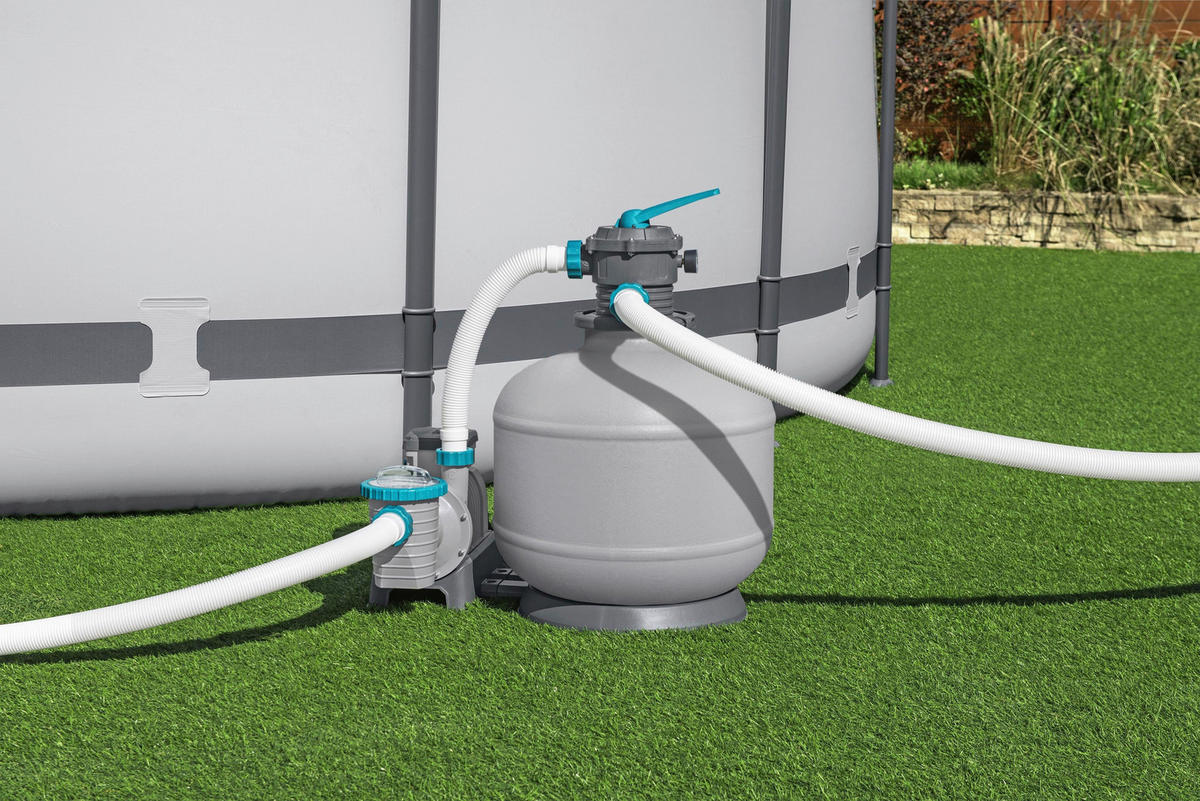 FILTERPUMPE FLOWCLEAR 58486  - Orange/Weiß, KONVENTIONELL, Kunststoff/Metall (71/48,5/75cm) - Bestway