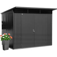 GERÄTEHAUS 260/218/220 cm  - Dunkelgrau, Design, Metall (260/218/220cm) - Biohort