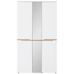 GARDEROBENSCHRANK Memphis  in 105/192/38 cm  - Schwarz/Weiß, Design, Glas/Holzwerkstoff (105/192/38cm) - Voleo