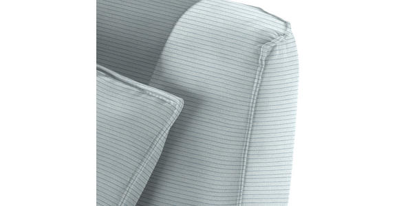 CHAISELONGUE in Feincord Mintgrün  - Schwarz/Mintgrün, Design, Textil/Metall (190/90/95cm) - Carryhome