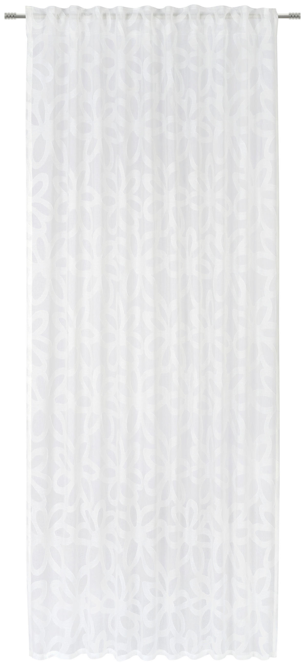 GARDINLÄNGD halvtransparent  - vit, Klassisk, textil (140/245cm) - Esposa