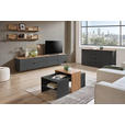 TV-ELEMENT Graphitfarben, Eiche Artisan  140/62/44 cm  - Schwarz/Graphitfarben, MODERN, Holzwerkstoff/Metall (140/62/44cm) - Hom`in