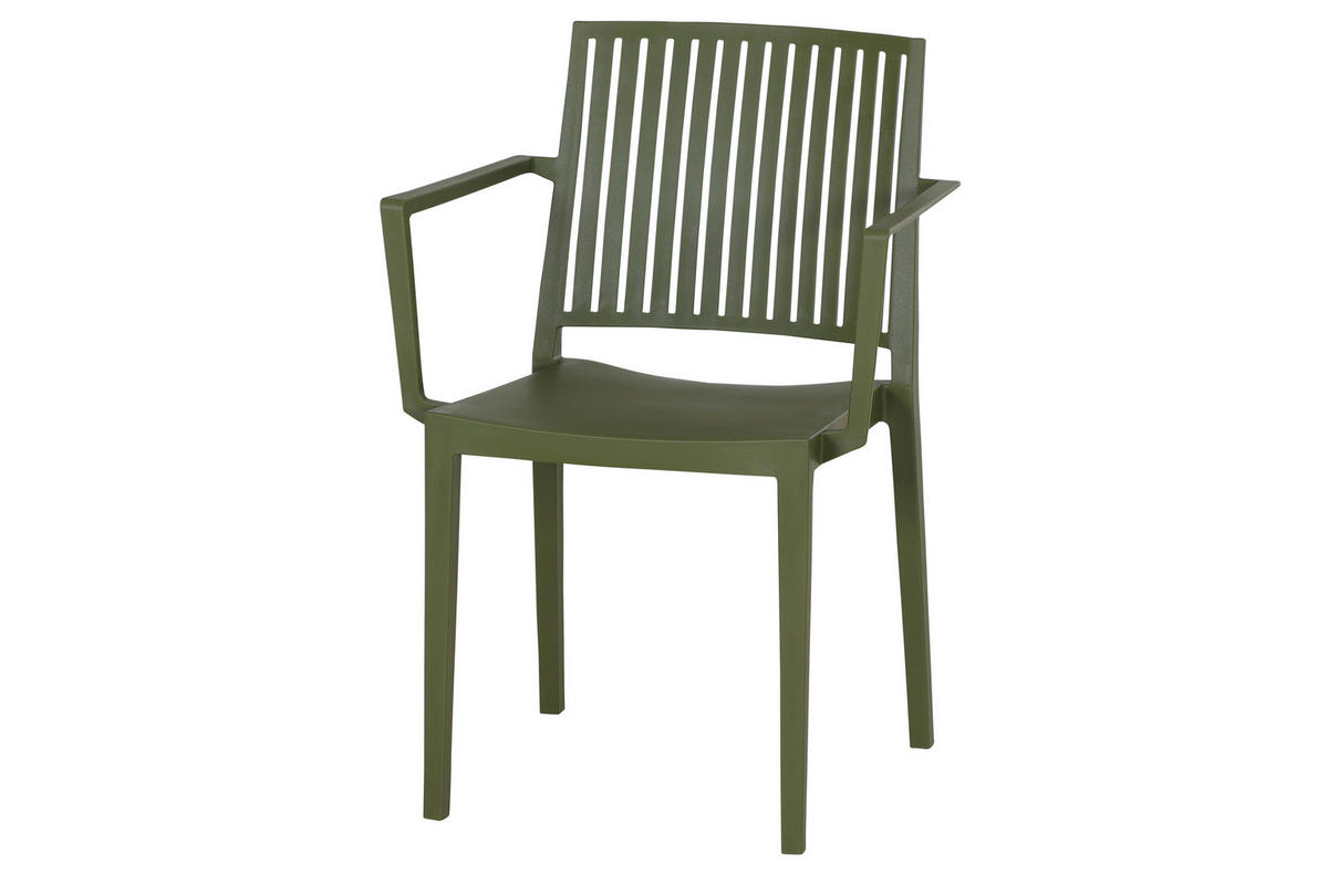 GARTENGARNITUR 3-teilig Stahl  - Grün, Basics, Kunststoff/Metall (80/80/80cm) - Siena Garden