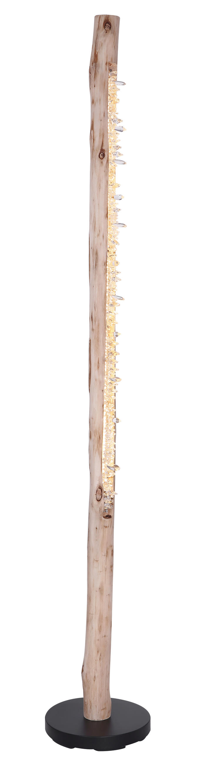 LED SVJETILJKA PODNA Felicitas  - prirodne boje/prozirno, Natur, drvo/metal (23/151cm) - Globo