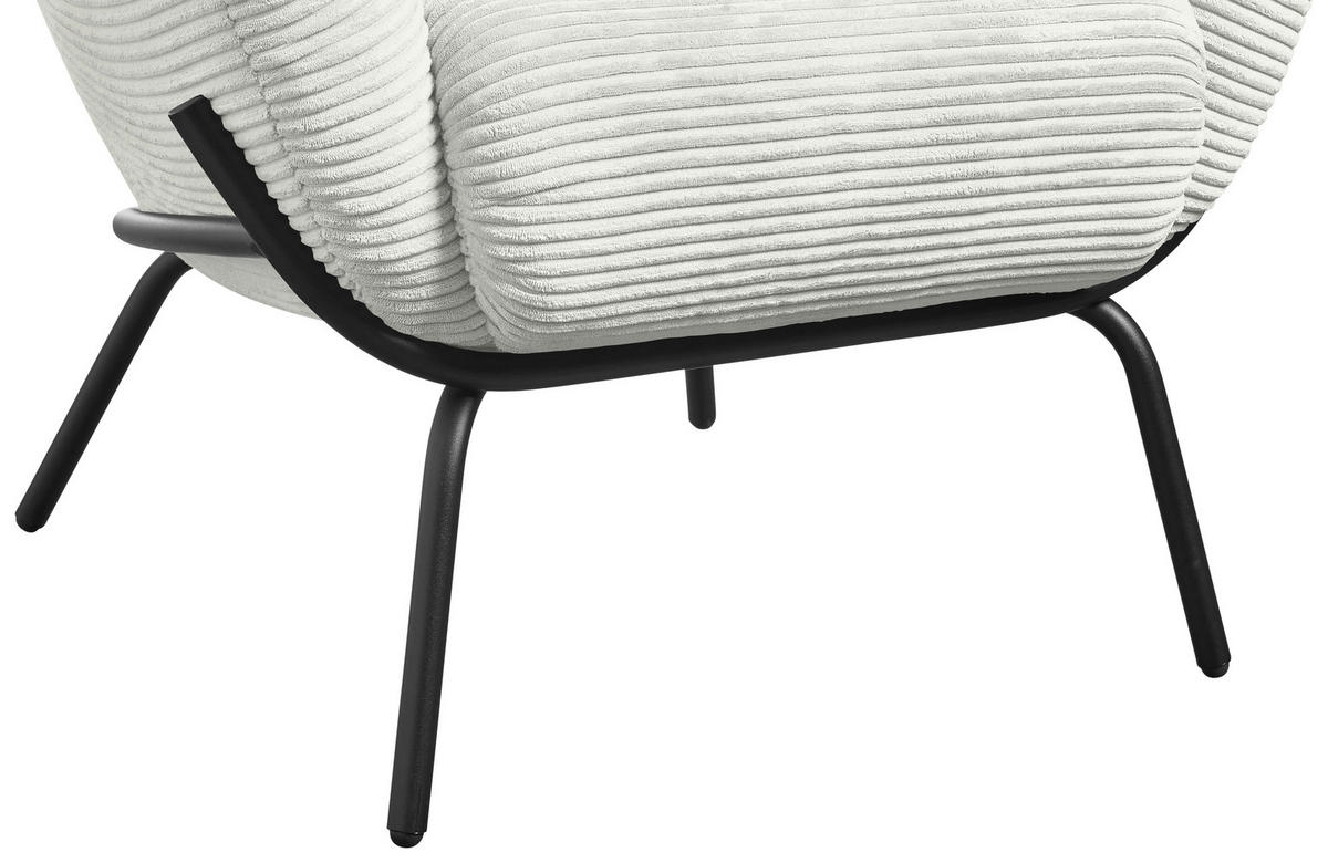 COCKTAILSESSEL Cord Hellgrau  - Hellgrau, Design, Textil (79/71/74cm) - Lomoco