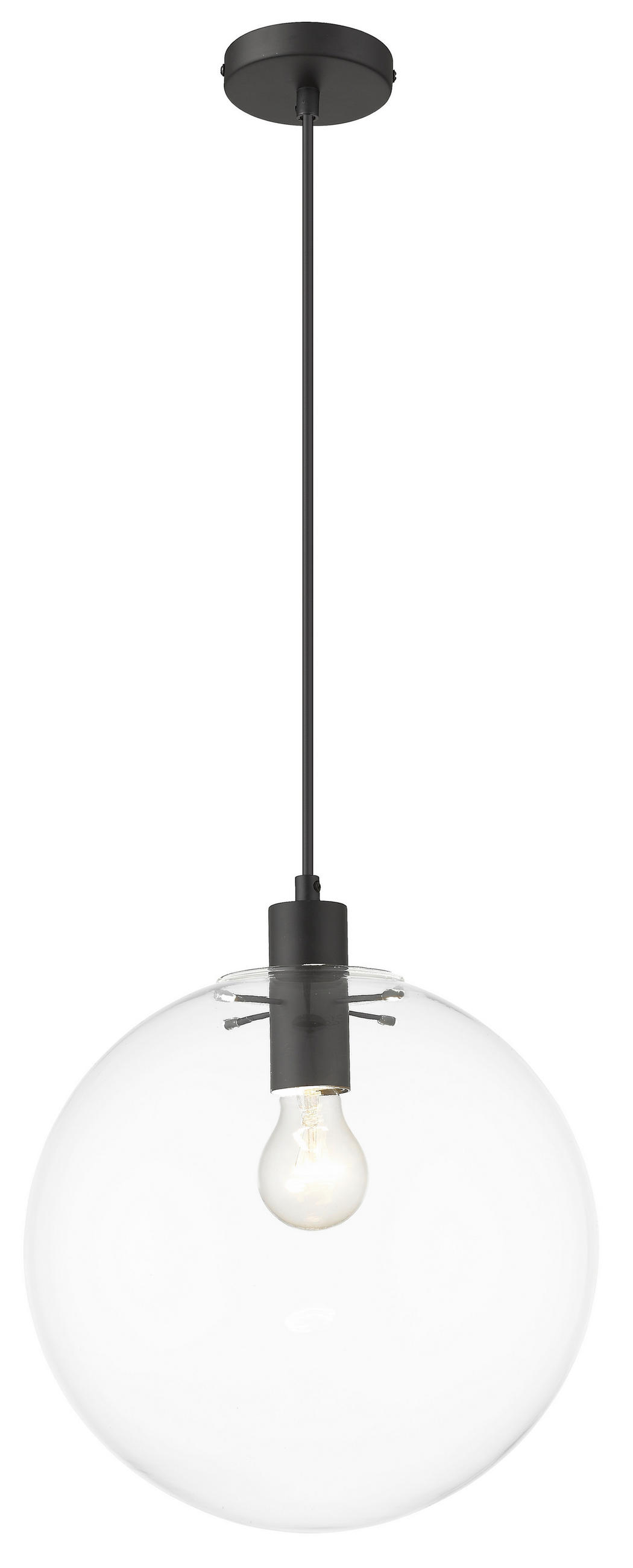 ZÁVĚSNÉ SVÍTIDLO, 30/155 cm  - černá, Konvenční, sklo (30/155cm)