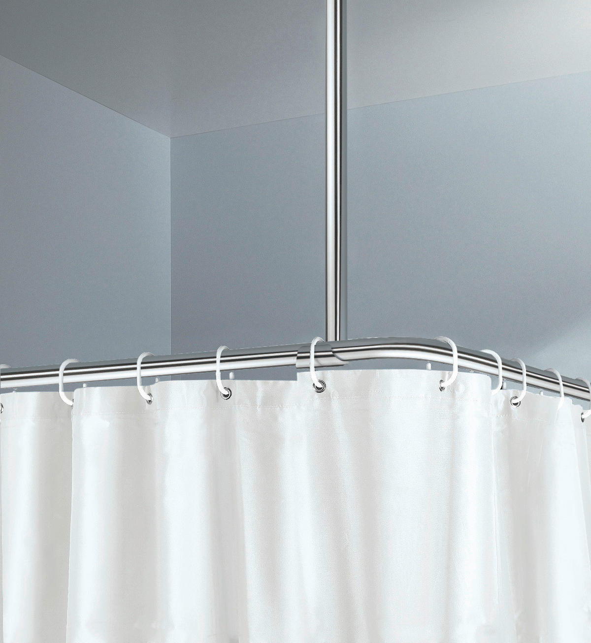 DECKENSTÜTZE 60 cm  - Chromfarben, Basics, Metall (60cm) - Kleine Wolke