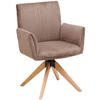ARMLEHNSTUHL in Holz, Metall, Textil Braun  - Braun/Naturfarben, LIFESTYLE, Holz/Textil (65/90/62,5cm) - MID.YOU