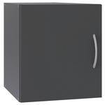 AUFSATZSCHRANK 50/40/40 cm   - Alufarben/Graphitfarben, KONVENTIONELL, Holzwerkstoff/Kunststoff (50/40/40cm) - Xora