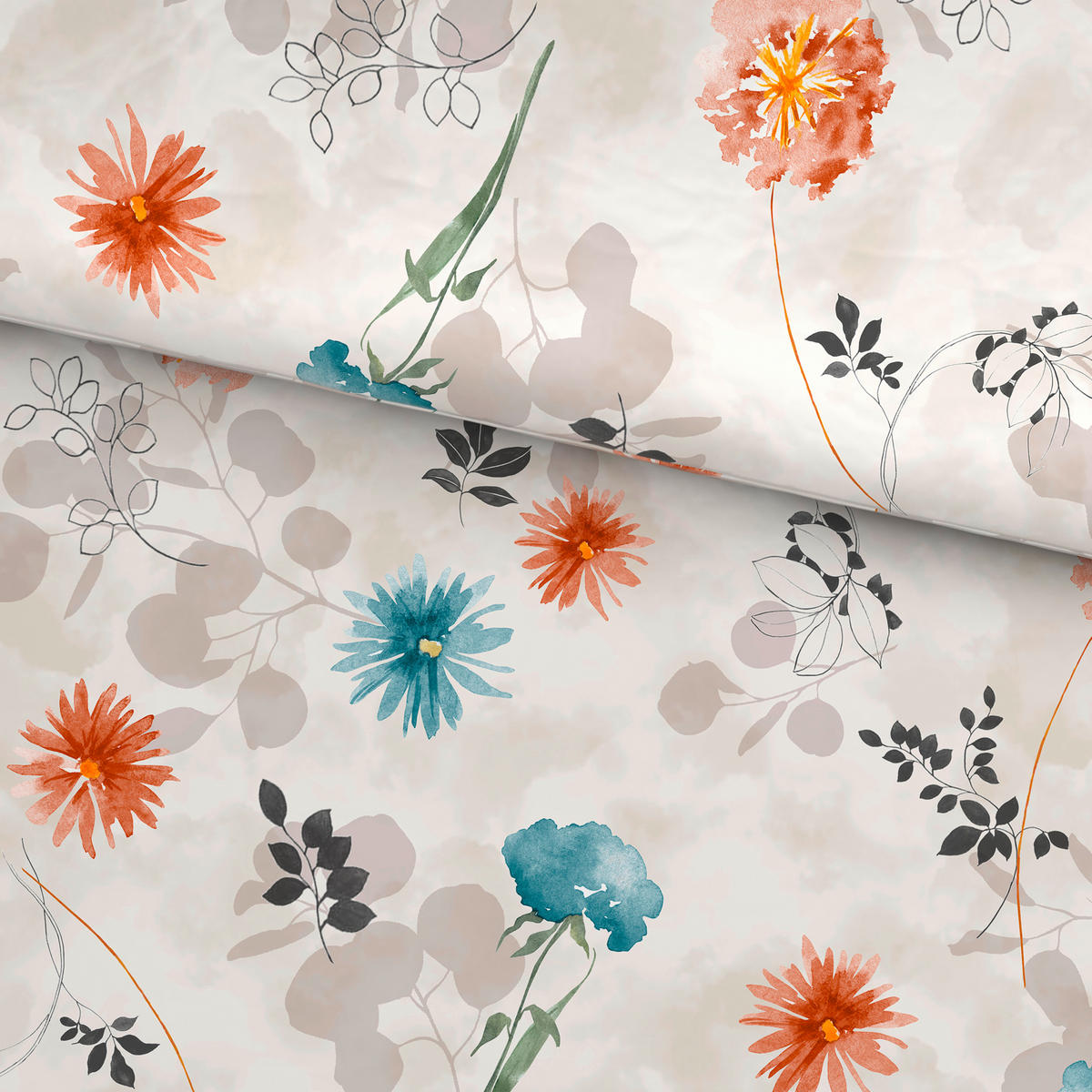 BETTWÄSCHE Satin 140/200 cm  - Grün, KONVENTIONELL, Textil (140/200cm) - Esposa