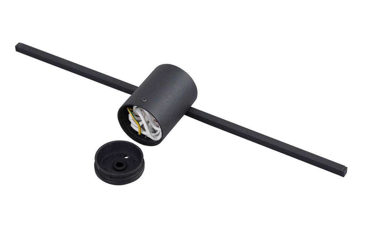WANDLEUCHTE Modern Slim 5.5/60/7 cm  - Schwarz, Design, Metall (5.5/60/7cm)