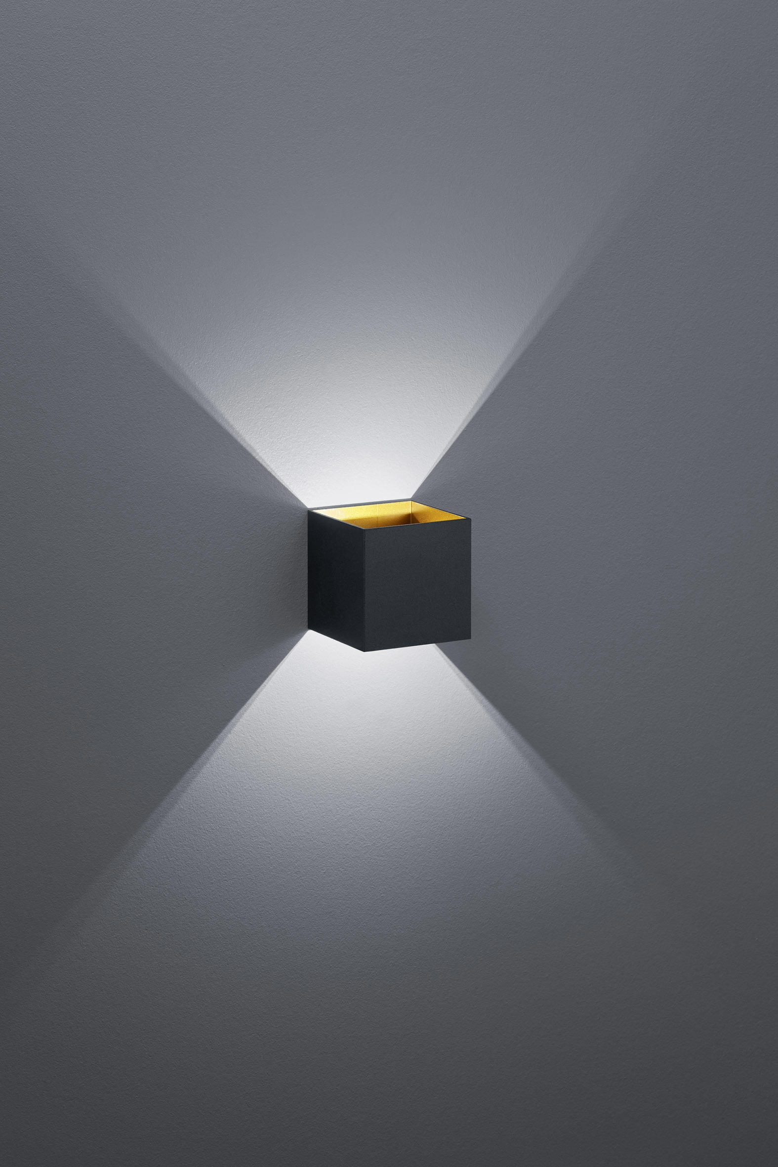 LED-WANDLEUCHTE Louis 10/10/10 cm   - Goldfarben/Schwarz, Basics, Metall (10/10/10cm) - Trio Leuchten
