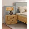 BETT 180/200 cm  in Naturfarben, Zirbelkieferfarben  - Zirbelkieferfarben/Naturfarben, Natur, Holz/Textil (180/200cm) - Valnatura