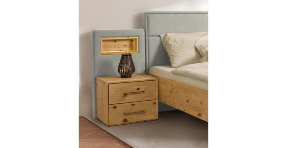 BETT 180/200 cm in Naturfarben, Zirbelkieferfarben - Zirbelkieferfarben/Naturfarben, Natur, Holz/Textil (180/200cm) - Valnatura