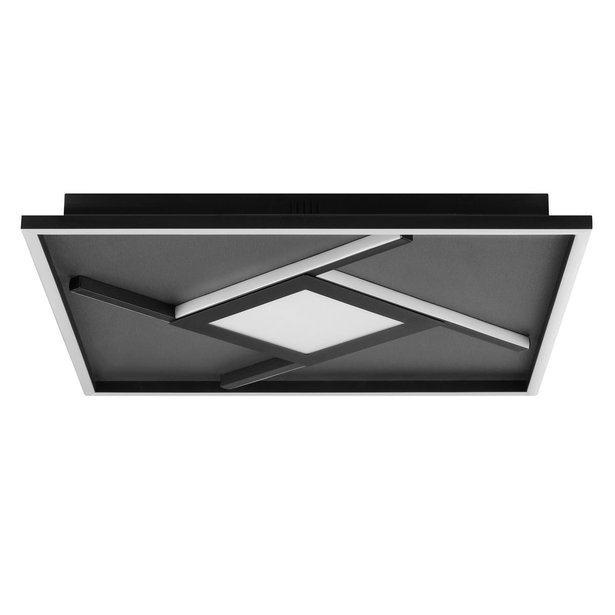 LED-DECKENLEUCHTE   - Schwarz, Design, Kunststoff/Textil (4,7/46/46cm) - Brilliant