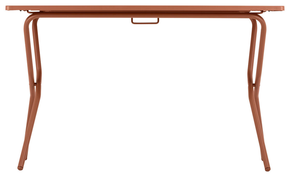 GARTENKLAPPTISCH 120/64/73 cm Metall rechteckig  - Rot, Basics, Metall (120/64/73cm) - Lafuma Mobilier