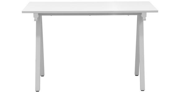 SCHREIBTISCH 120/80/75 cm  in Weiß  - Weiß, MODERN, Holzwerkstoff/Metall (120/80/75cm) - Carryhome