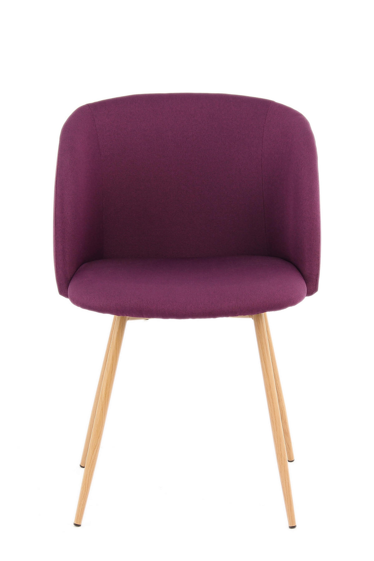 STUHL-SET 2 Stück  in Stahl  - Violett, Design, Kunststoff/Metall (54/84/56cm) - Kayoom