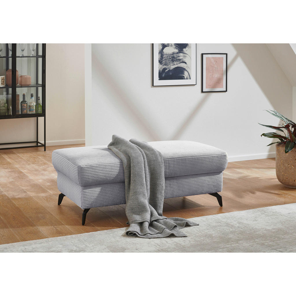 Thumbnail - Cantus Hocker, Hellgrau, Textil, rechteckig, 121x45x67 cm, Stoffauswahl, Wohnzimmer, Hocker, Sitzhocker