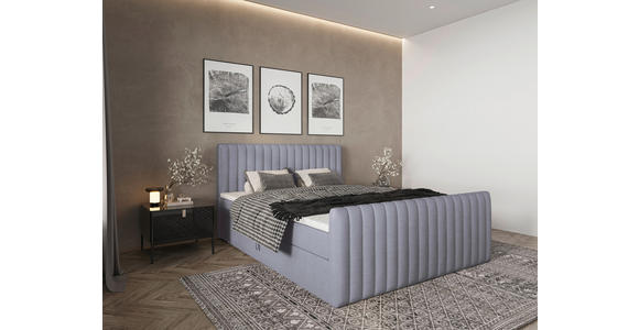 BOXBETT 160/200 cm  in Grau  - Schwarz/Grau, Basics, Kunststoff/Textil (160/200cm) - Carryhome