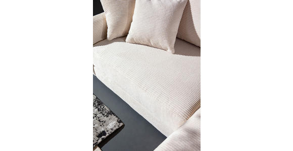 ECKSOFA Beige Cord  - Beige/Schwarz, Design, Kunststoff/Textil (240/175cm) - Landscape