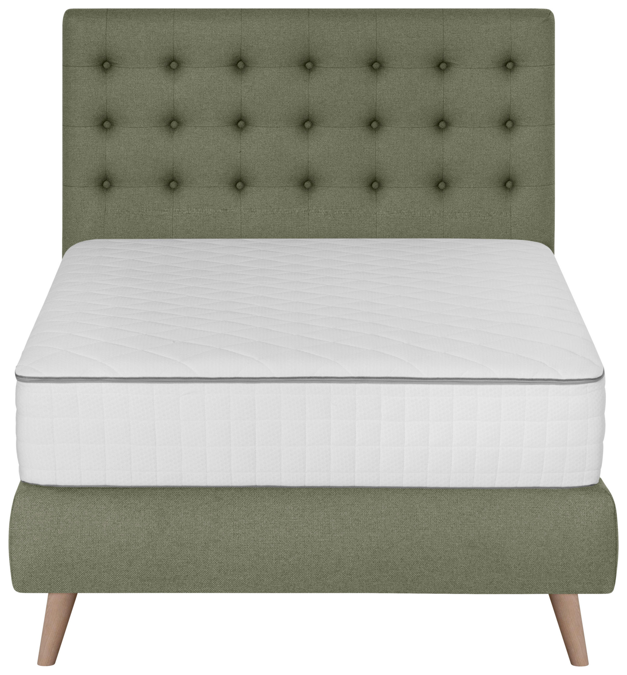 BOXSPRINGBETT 120/200 cm  in Grün  - Grün, Design, Holz/Textil (120/200cm) - Carryhome