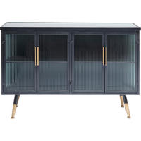 SIDEBOARD  120/75/38 cm  - Anthrazit/Messingfarben, Trend, Glas/Holzwerkstoff (120/75/38cm) - Kare-Design