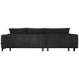 ECKSOFA  in Chenille Schwarz  222/279 cm  - Schwarz, KONVENTIONELL, Kunststoff/Textil (222/279cm) - Hom`in