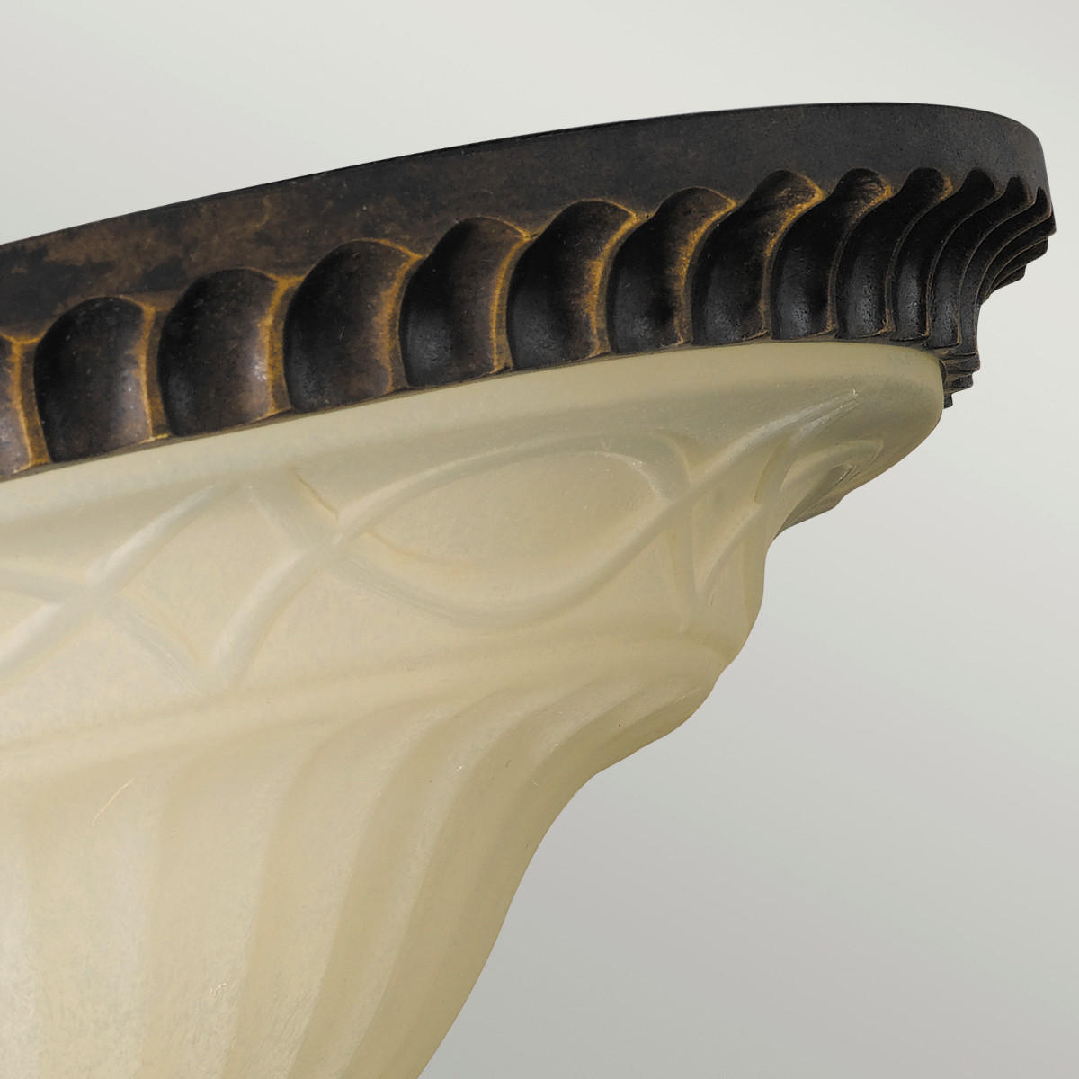 DECKENLEUCHTE  33/15.2 cm    - Braun, Konventionell, Glas/Metall (33/15.2cm) - Elstead Lighting