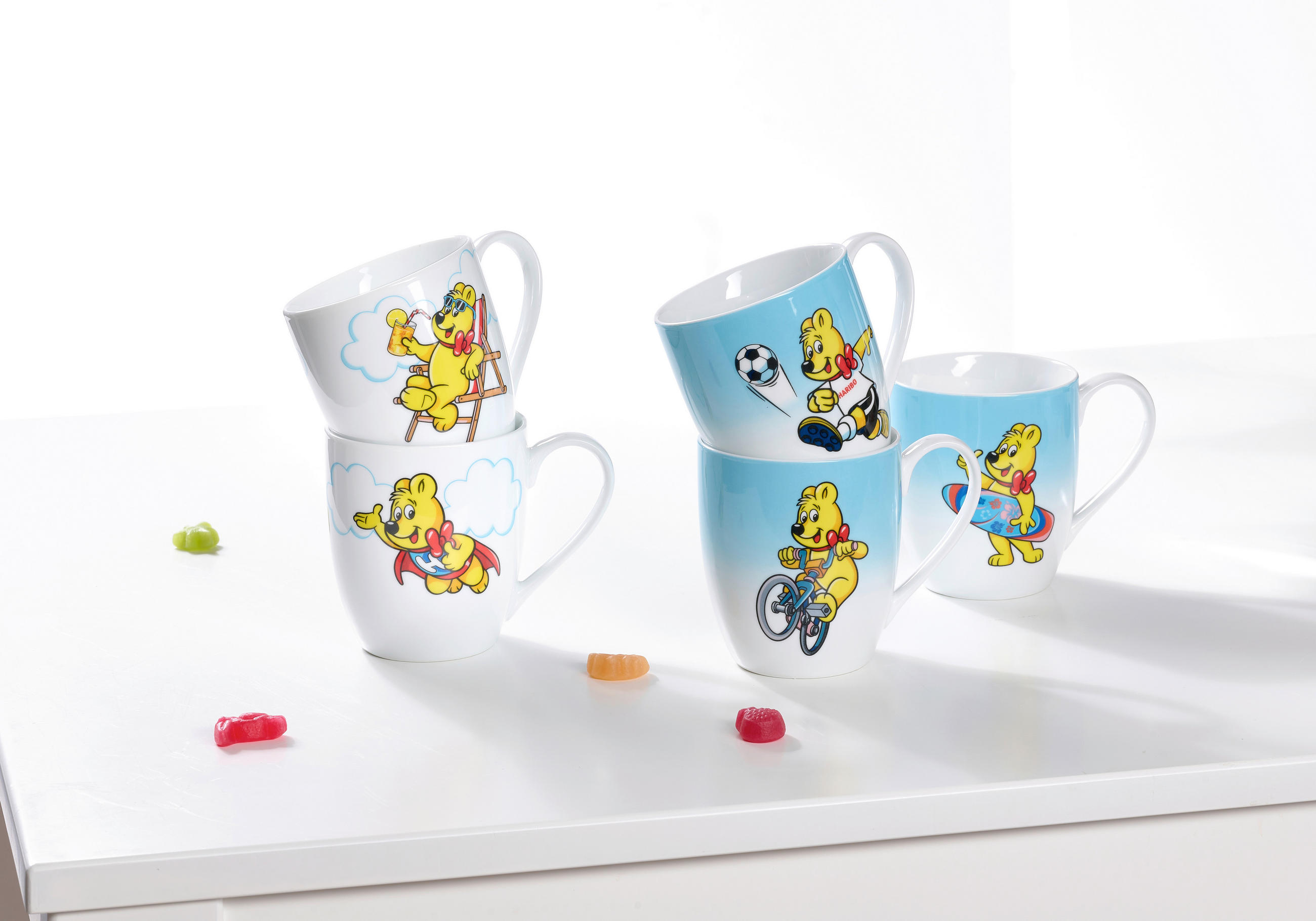 KAFFEEBECHER Haribo  500 ml   - Blau/Weiß, KONVENTIONELL, Keramik (14/10,5/10cm) - Ritzenhoff Breker