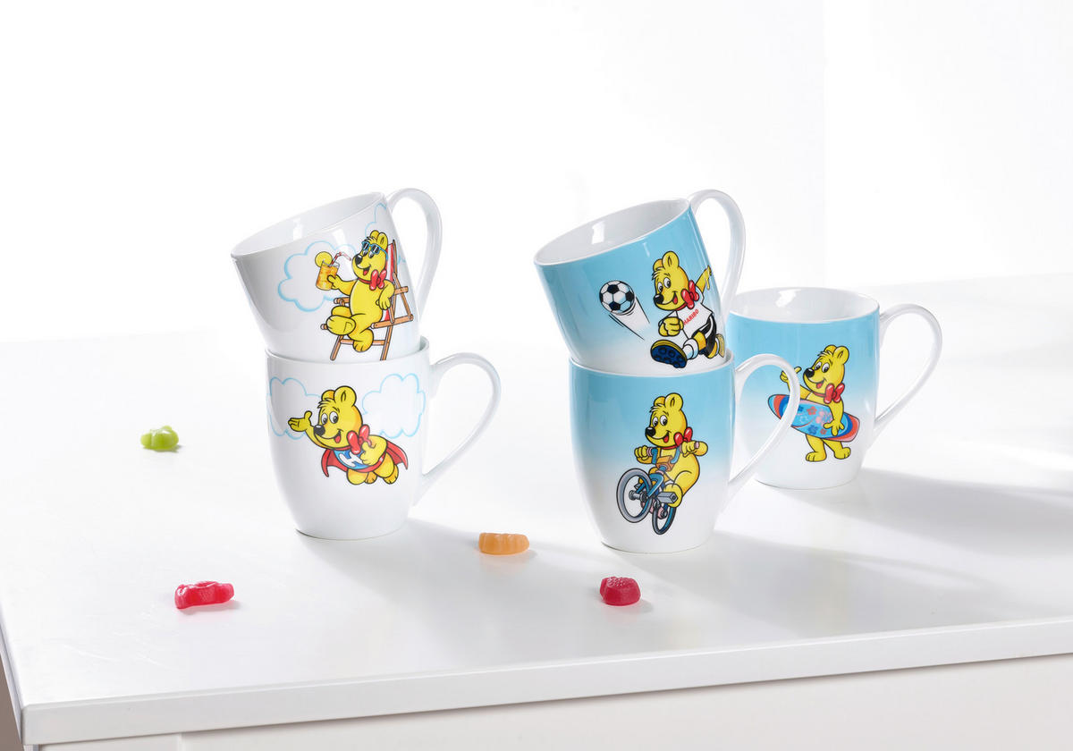 KAFFEEBECHER Haribo  500 ml   - Blau/Weiß, KONVENTIONELL, Keramik (14/10,5/10cm) - Ritzenhoff Breker